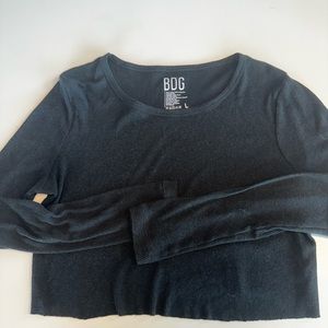 BDG: Urban Outfitters black ribbed cropped long sleeve